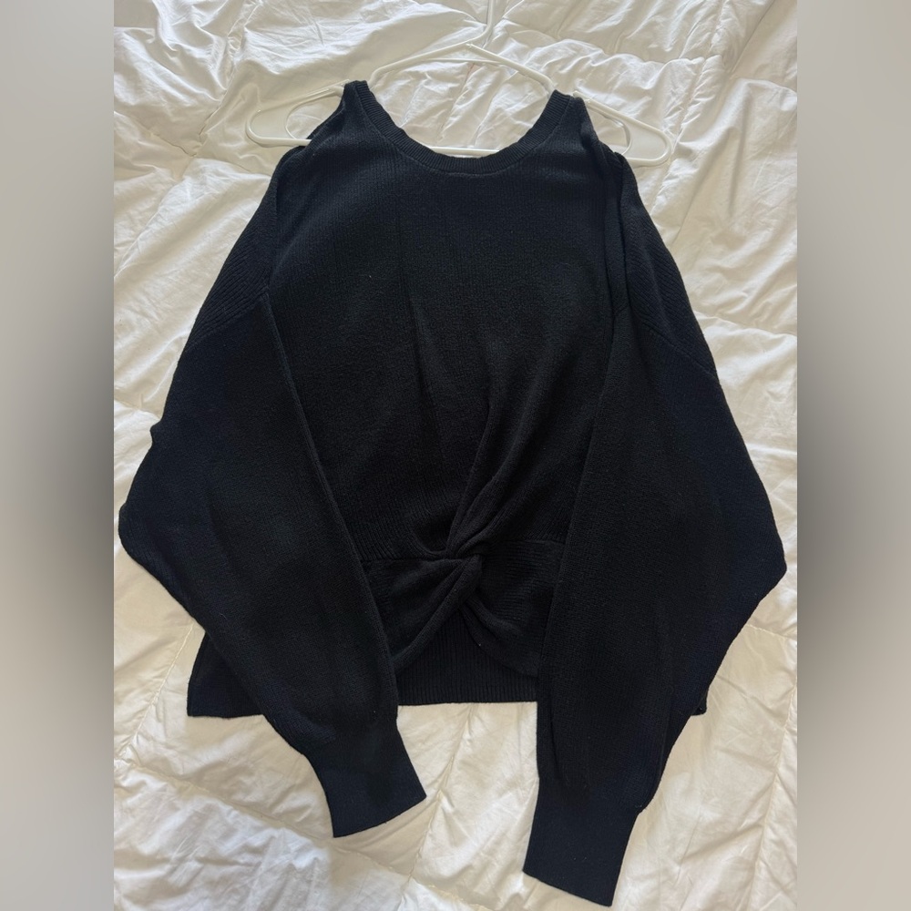 Express Black Off-the-Shoulder Sweater